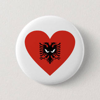 Macaron Rond 5 Cm Albanian Heart - For real Albanians!