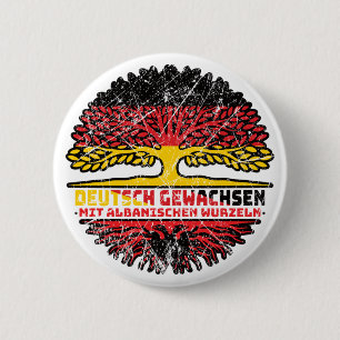 Macaron Rond 5 Cm Albanie Albanais Deutsch Deutschland Baum Racine