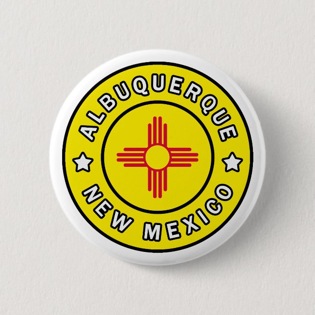 Macaron Rond 5 Cm Albuquerque Nouveau-Mexique (Devant)