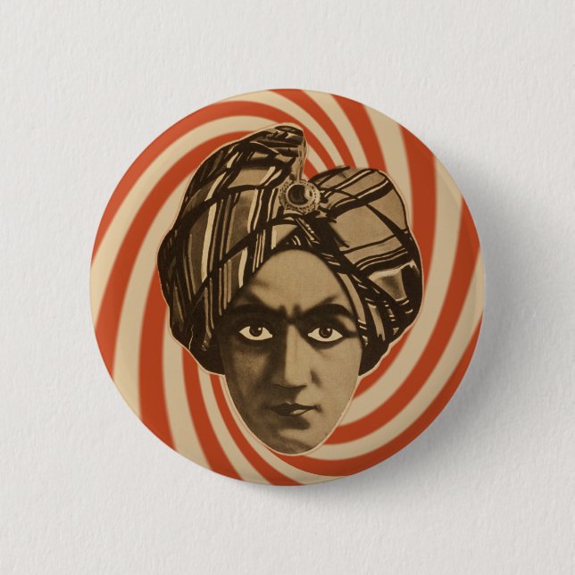 Macaron Rond 5 Cm Alexandre, bouton de diseur de bonne aventure (Devant)