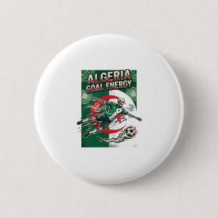 Macaron Rond 5 Cm Algérie But Énergie Squelette Attaquant Nations Gr