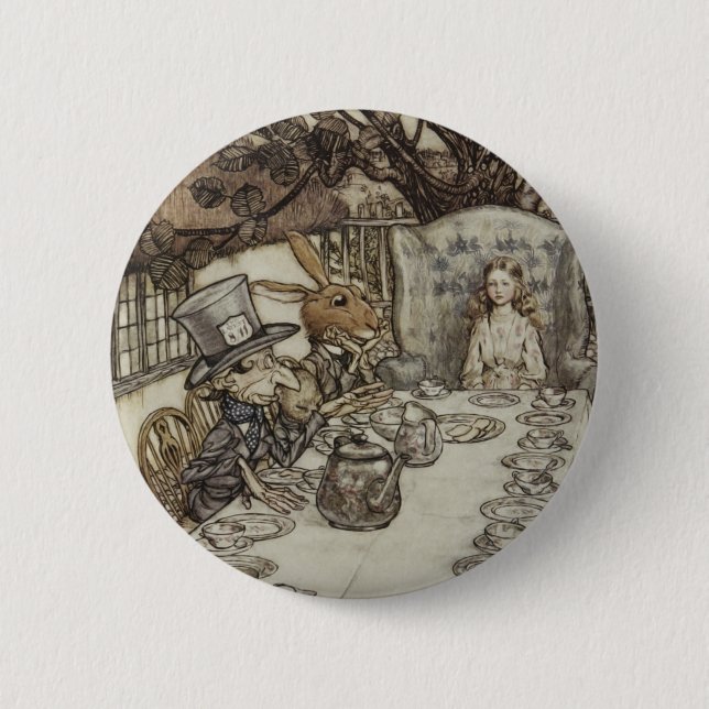 Macaron Rond 5 Cm Alice Anniversaire Anniversaire Fête de la haine d (Devant)