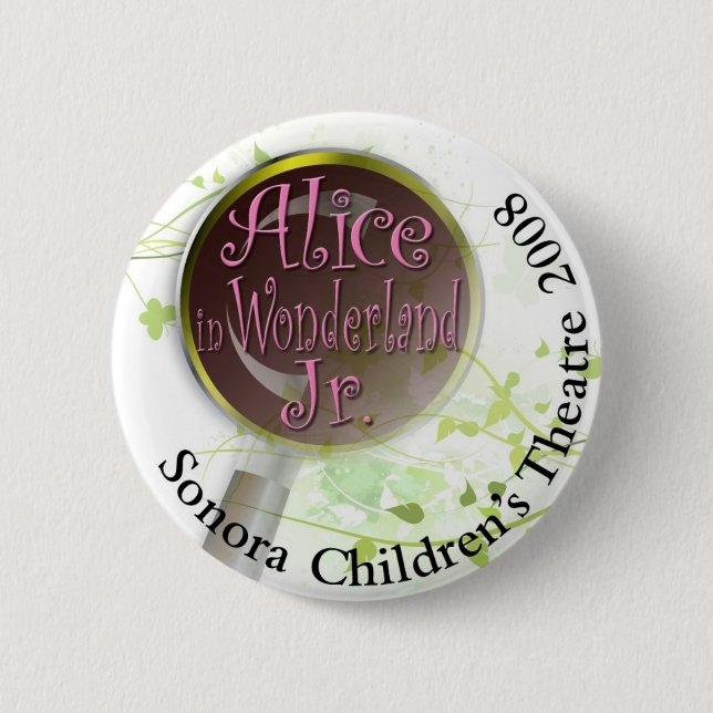 Macaron Rond 5 Cm Alice au pays des merveilles (Devant)