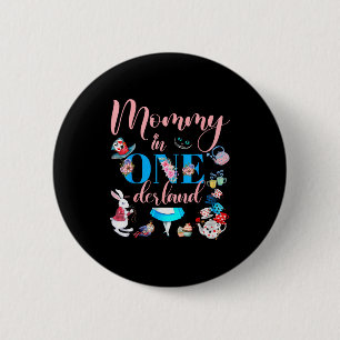 Macaron Rond 5 Cm Alice au pays des merveilles Maman de la famille d