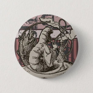 Macaron Rond 5 Cm Alice dans la grunge de Caterpillar du pays des