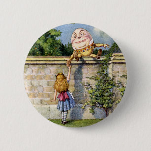 Macaron Rond 5 Cm Alice rencontre Humpty Dumpty au pays des