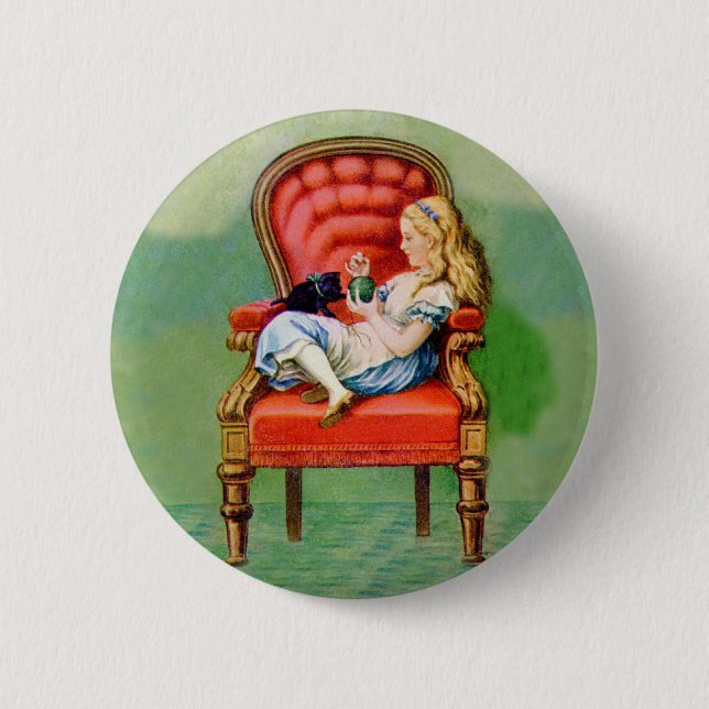 MACARON ROND 5 CM ALICE & SON CHAT, DINAH (Devant)