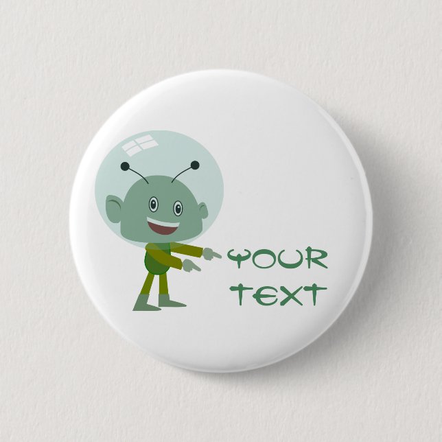Macaron Rond 5 Cm alien (Devant)