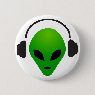 Macaron Rond 5 Cm Alien de musique