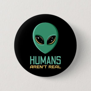 Macaron Rond 5 Cm Alien Humains amusants n'est pas vraiment mignon U