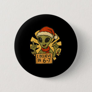 Macaron Rond 5 Cm Alien Mignon Je Crois En 6-7 Noël Vacances Desi