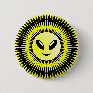 Macaron Rond 5 Cm Alien Sun