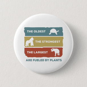 Macaron Rond 5 Cm Alimenté par des animaux végétaliens Plante