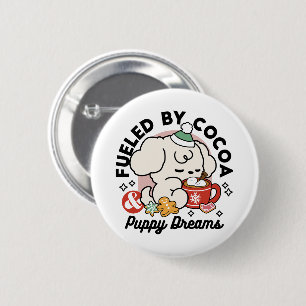 Macaron Rond 5 Cm Alimenté par le cacao et les Rêves de chiots - Chi