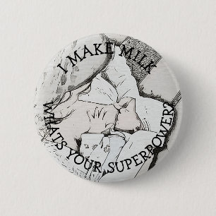 Macaron Rond 5 Cm Allaiter le bouton d'humour