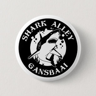 Macaron Rond 5 Cm Allée de requin - Gansbaai Plongée avec requin