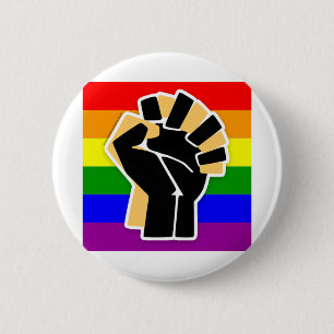 Macaron Rond 5 Cm Allée noire LGBTQ