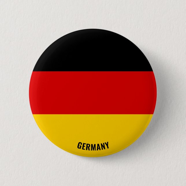 Macaron Rond 5 Cm Allemagne Drapeau charmant patriotique (Devant)