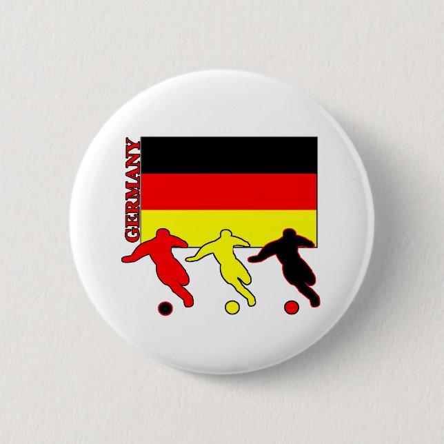 Macaron Rond 5 Cm Allemagne du football (Devant)