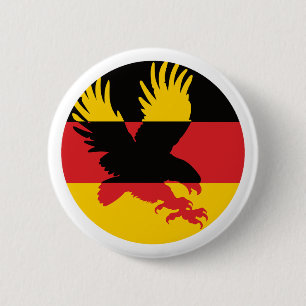 Macaron Rond 5 Cm Allemagne Golden Eagle Allemagne drapeau national