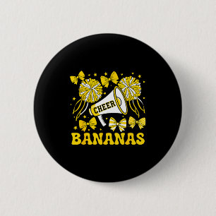 Macaron Rond 5 Cm Allez Cheer Bananas École Srts Nom de l'équipe de 
