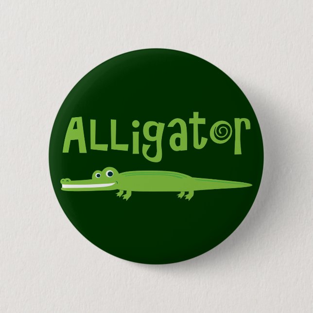 Macaron Rond 5 Cm Alligator (Devant)