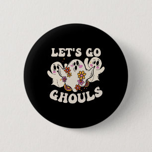 Macaron Rond 5 Cm Allons Gouls Costume Halloween Citrouille Fantôme