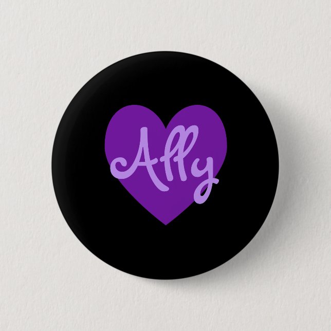 Macaron Rond 5 Cm Ally en violet (Devant)