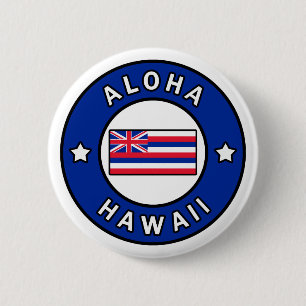 Macaron Rond 5 Cm Aloha Hawaii