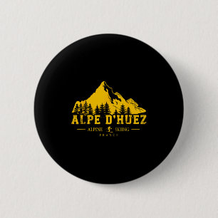 Macaron Rond 5 Cm Alpe Dhuez France Station de ski alpin Ski françai