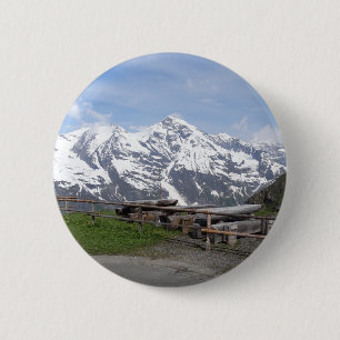 Macaron Rond 5 Cm Alpes autrichiennes bouton personnalisé