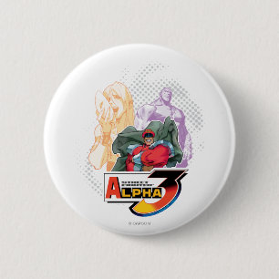 Macaron Rond 5 Cm Alpha 3 Shadowloo de Street Fighter