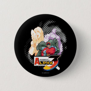 Macaron Rond 5 Cm Alpha 3 Shadowloo de Street Fighter