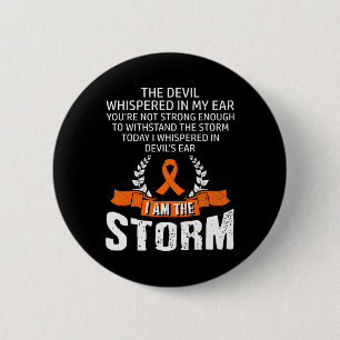 Macaron Rond 5 Cm Am The Storm Leukemia Sensibilisation