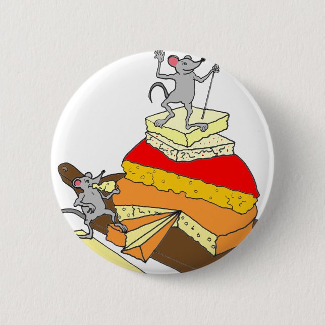 Macaron Rond 5 Cm Amant de fromage de Sur-Accomplisseur (Devant)