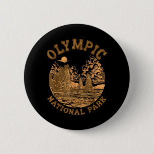 Macaron Rond 5 Cm Amant de la nature itinérant du parc national olym