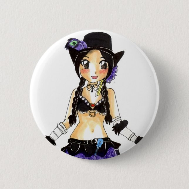 Macaron Rond 5 Cm Amaranthe (Devant)