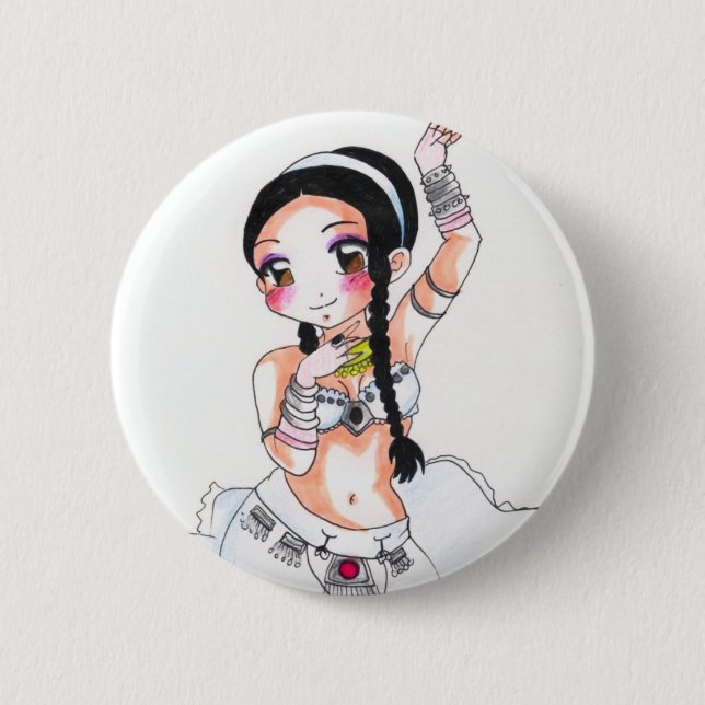 Macaron Rond 5 Cm Amaranthe Chesire (Devant)
