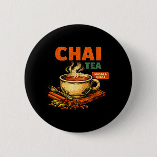 Macaron Rond 5 Cm Amateur de thé Chai boisson indienne Masala Chai s