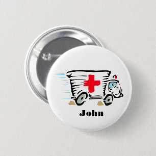 Macaron Rond 5 Cm Ambulance Paramètre Médicale