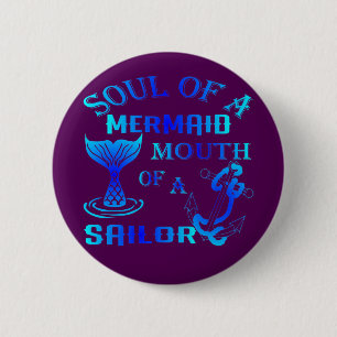 Macaron Rond 5 Cm Âme D'Une Bouche De Sirène D'Un Voilier #