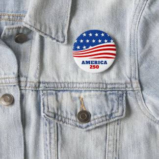 Macaron Rond 5 Cm America 250 Patriotic USA Flag Button