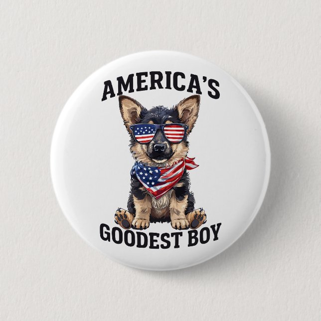 Macaron Rond 5 Cm America’s Goodest Shepherd (Devant)