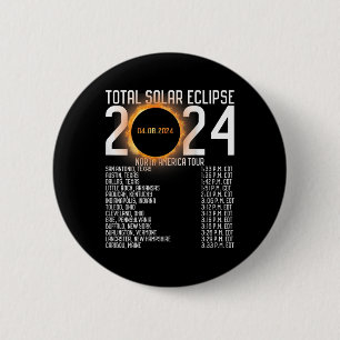 Macaron Rond 5 Cm America Tour 2024 Totalité Sur Le Retour Éclipse S