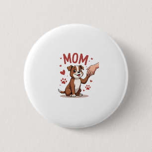 Macaron Rond 5 Cm American Bully Mama Cute Dog Mama Funny Women