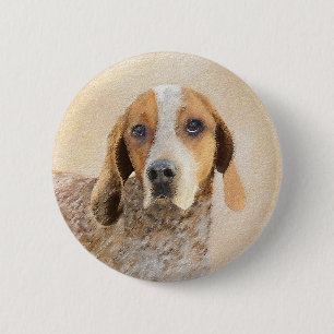 Macaron Rond 5 Cm American English Conhound Paining - Art original