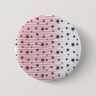 Macaron Rond 5 Cm American Flag Art Stars and Stripes Chic