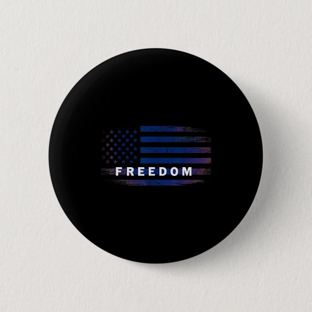 Macaron Rond 5 Cm American Flag Dom  (Devant)