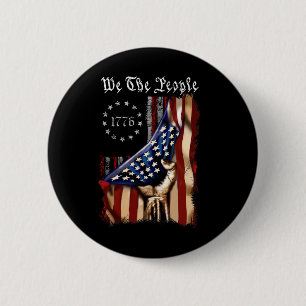 Macaron Rond 5 Cm American Flag We The People History 1776 4th Of Ju