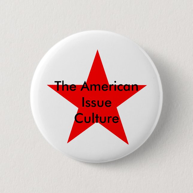 Macaron Rond 5 Cm American Issue Culture Star Red (Devant)